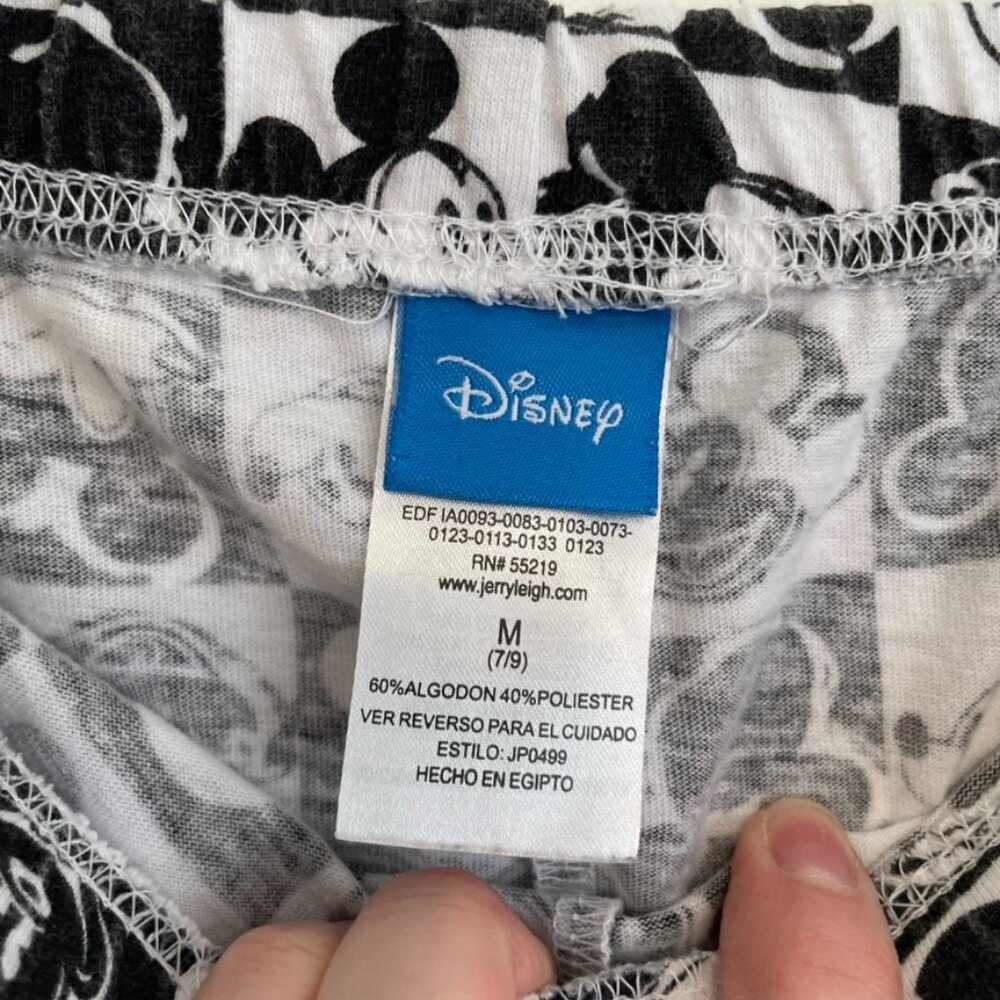 DISNEY x JERRY LEIGH Mickey Mouse Checker Print Lounge Pajama Pant Checkered JRS - Picture 5 of 16